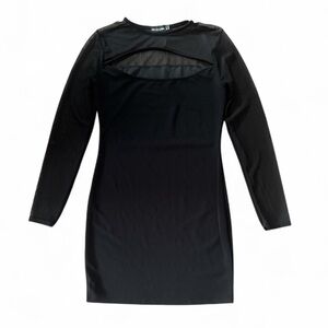PrettyLittleThing Black Long Sleeve Dress, women's size 8